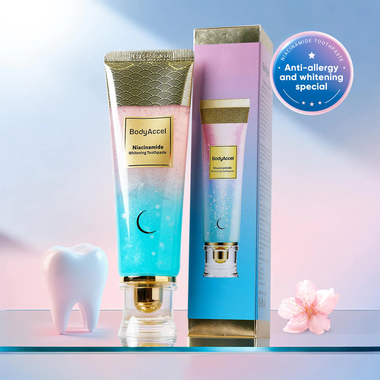 Dentifrice blanchissant BodyAccel à la niacinamide