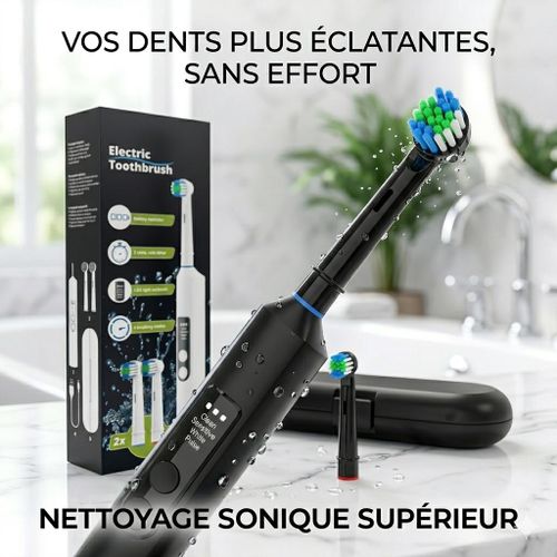 Brosse à dents électrique rechargeable Type-C avec affichage numérique
